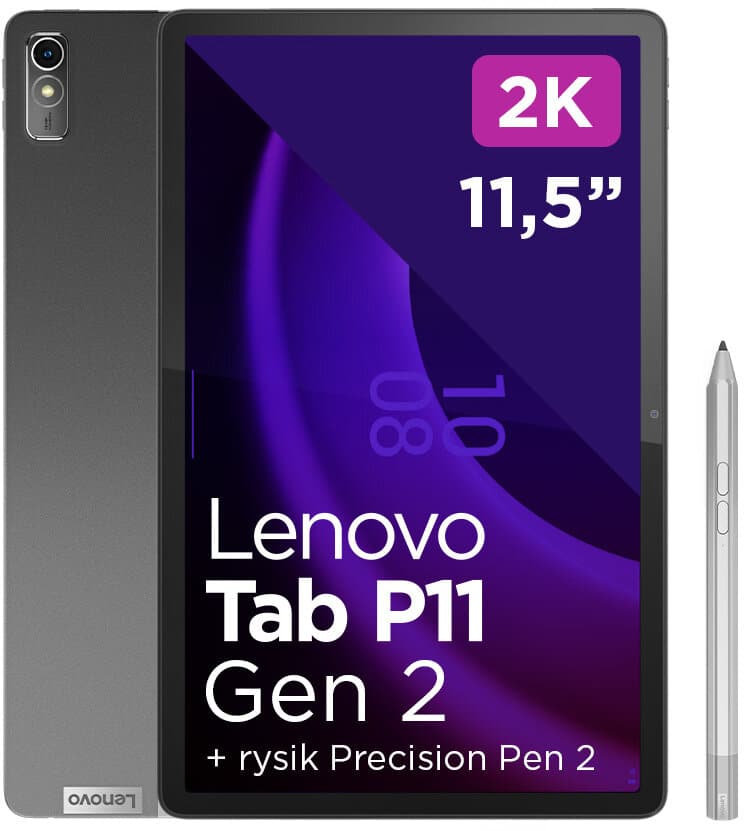 Tablet LENOVO Tab P11 2 gen. TB350FU 11.5" 6/128 GB Wi-Fi Szary + Rysik