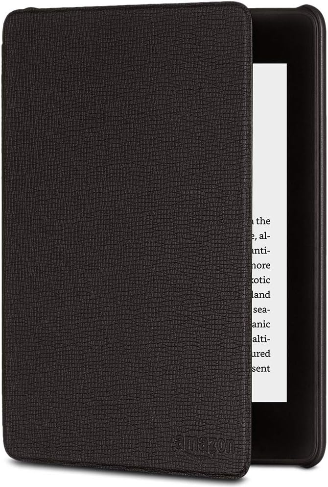Skórzane etui dla Amazon Kindle Paperwhite, kompatybilne z 10. generacją (2018), czarne